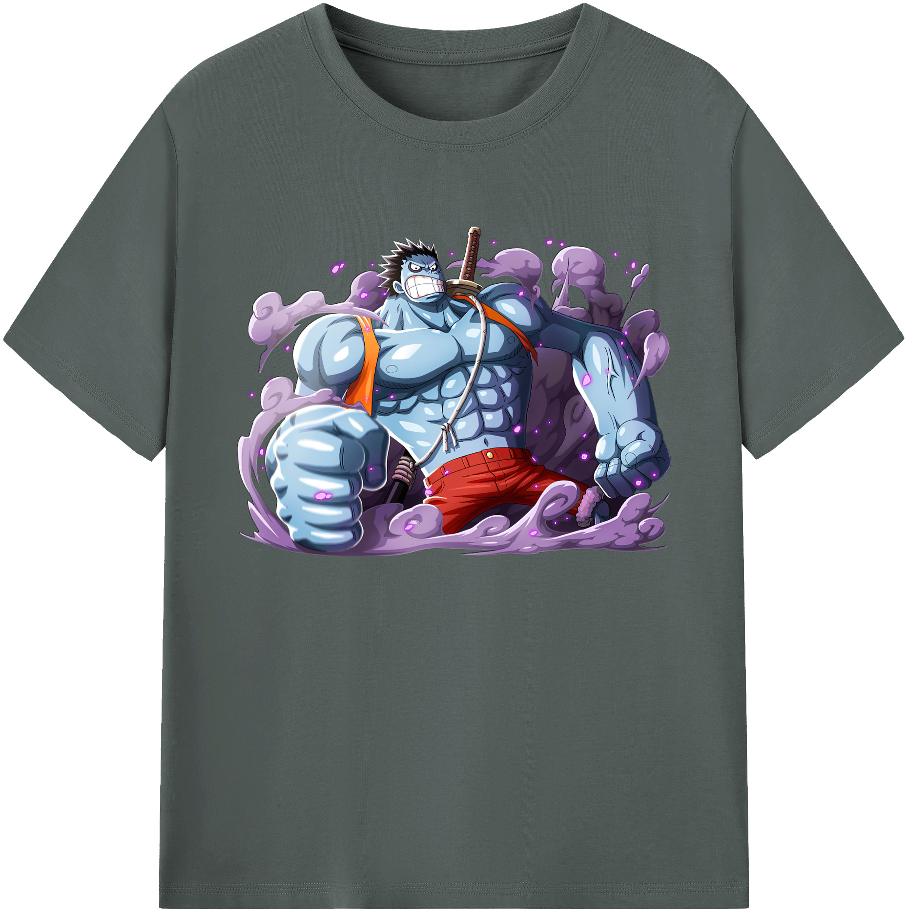 ワンピース モンキー・D・ルフィ ONE PIECE Monkey D. Luffy 綿100％ メンズ半袖Tシャツ｜肌触りやわらか＆通気性